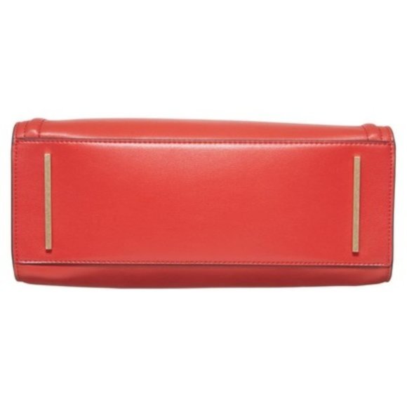 Celine Dion Octave Leather Satchel Red - Picture 6 of 12